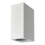 D'Lite Vrebos Long Wall Light Aluminium White | IP56 - Suitable For 2x GU10