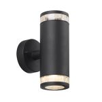Nordlux Birk Wall Light Aluminium Black | IP44 - Suitable for 2x GU10