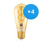 Multipack 4x Ledvance Vintage 1906 LED E27 Pear Gold 4W 300lm - 820 Extra Warm White | Dimmable - Replaces 25W