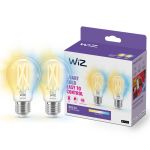Duopack 2x WiZ Smart LED E27 Pear Filament 7W 806lm | Best Colour Rendering - Dimmable - Replaces 60W