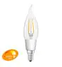 Osram Classic LED E14 Bent-tip Candle Filament Clear 4.5W 470lm - 827 Extra Warm White | Dimmable - Replaces 40W