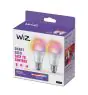 Duopack 2x WiZ Smart LED E27 Pear Filament Frosted 9W 806lm | Best Colour Rendering - Dimmable - Replaces 60W