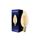 Noxion Lucent LED E14 Candle Filament Amber 4.1W 350lm - 822 Extra Warm White | Dimmable - Replaces 40W