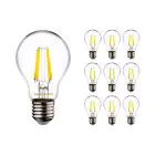 Multipack 10x Noxion Lucent LED E27 Pear Filament Clear 7W 806lm - 822-827 Dim To Warm | Dimmable - Replaces 60W